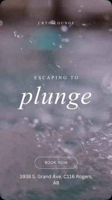 BRB, it’s time for a morning plunge. The best way to start the day.

#cryolounge #cryotherapynwa #coldplungerogers #nwaspa #coldplungetherapy